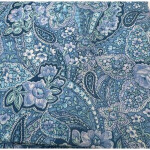 Blue Floral Cotton Fat Quarter 18x22" Quilting & Crafts